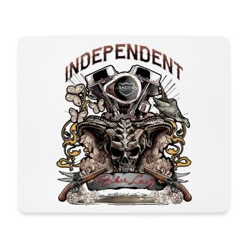 Skull Demon Engine Motard Tshirt pour fille - Tapis de souris (format paysage) - blanc - Devant