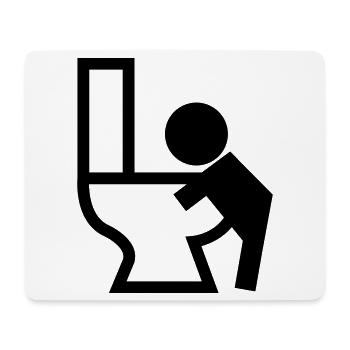 Vomissements Puck malade - Tapis de souris (format paysage) - blanc - Devant