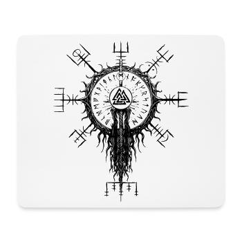 Vegvisir Wotansknoten Wikinger Runen Kompass - Mousepad (Querformat) - Weiß - Vorne