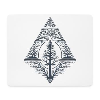 Arbre Païen Sapin Teutonique Symbole Triskele Occulte - Tapis de souris (format paysage) - blanc - Devant