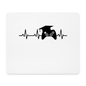 Game Developer Heartbeat - Mouse Pad (horizontal) - white - Front