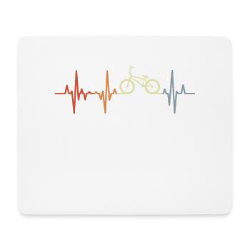Retro BMX Herschlag - Mouse Pad (horizontal) - white - Front