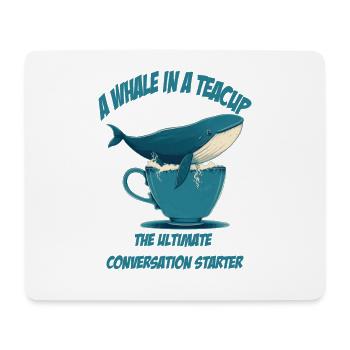 Whale in teacup conversation starter - Mouse Pad (horizontal) - white - Front