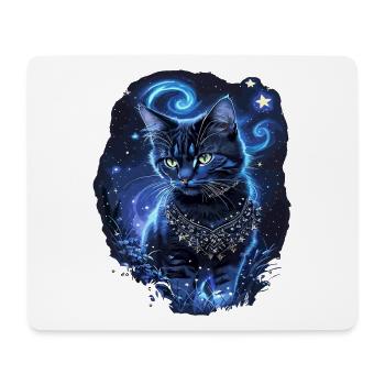 Zauberhafte schwarze Katze - Mousepad (Querformat) - Weiß - Vorne