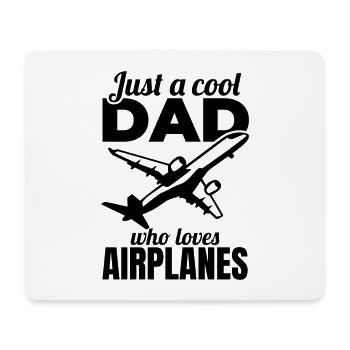 Vater der Flugzeuge liebt - Mousepad (Querformat) - Weiß - Vorne