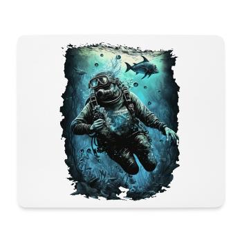 Divers underwater - Mouse Pad (horizontal) - white - Front
