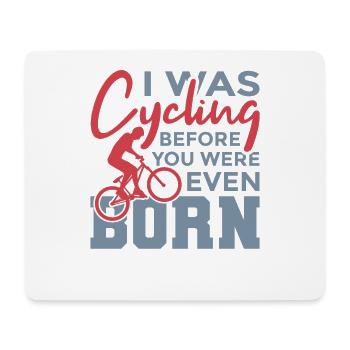 Fahrradfahrer Witz - Mousepad (Querformat) - Weiß - Vorne