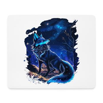 Mystischer Fuchs im Wald - Mousepad (Querformat) - Weiß - Vorne