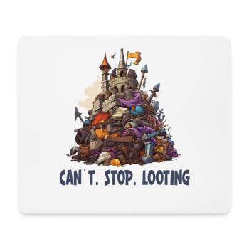 Can't Stop Looting – Fantasy RPG Gamer Design - Mouse Pad (horizontal) - white - Front