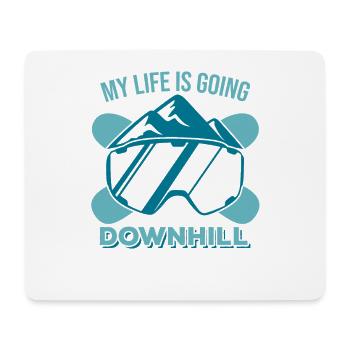 Vintage Snowboard - Mouse Pad (horizontal) - white - Front