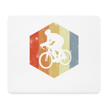 Drôle de cycliste - Tapis de souris (format paysage) - blanc - Devant