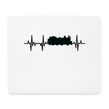 Locomotive ECG Heart Line - Mouse Pad (horizontal) - white - Front