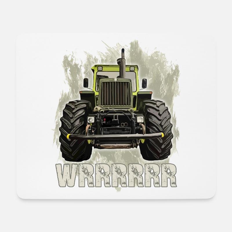 MB trac wrrrrrr - Mousepad (Querformat) - Weiß