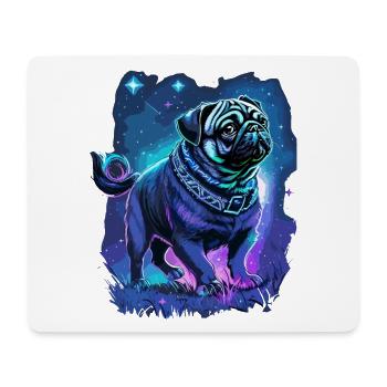 Carlin Chien Minuit Magique - Tapis de souris (format paysage) - blanc - Devant