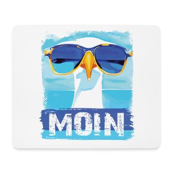 Moin Möwe - blue white Möwen Collection - Mousepad (Querformat) - Weiß - Vorne
