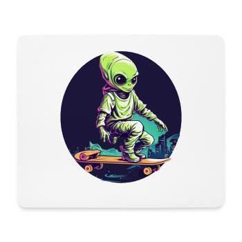 Patinage de nuit - Tapis de souris (format paysage) - blanc - Devant