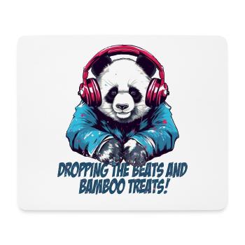 Panda DJ - Mousepad (Querformat) - Weiß - Vorne