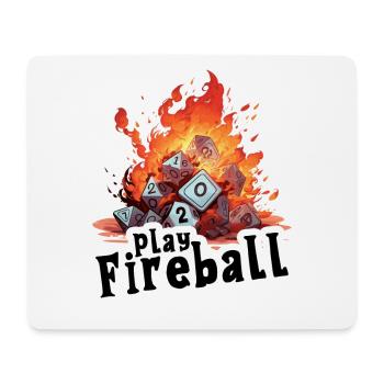 Exaggerated Fireball – Cube Chaos RPG - Mouse Pad (horizontal) - white - Front
