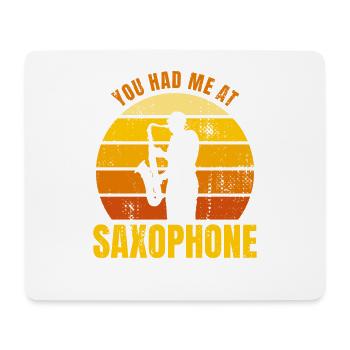 Tu m’as eu au saxophone - Tapis de souris (format paysage) - blanc - Devant