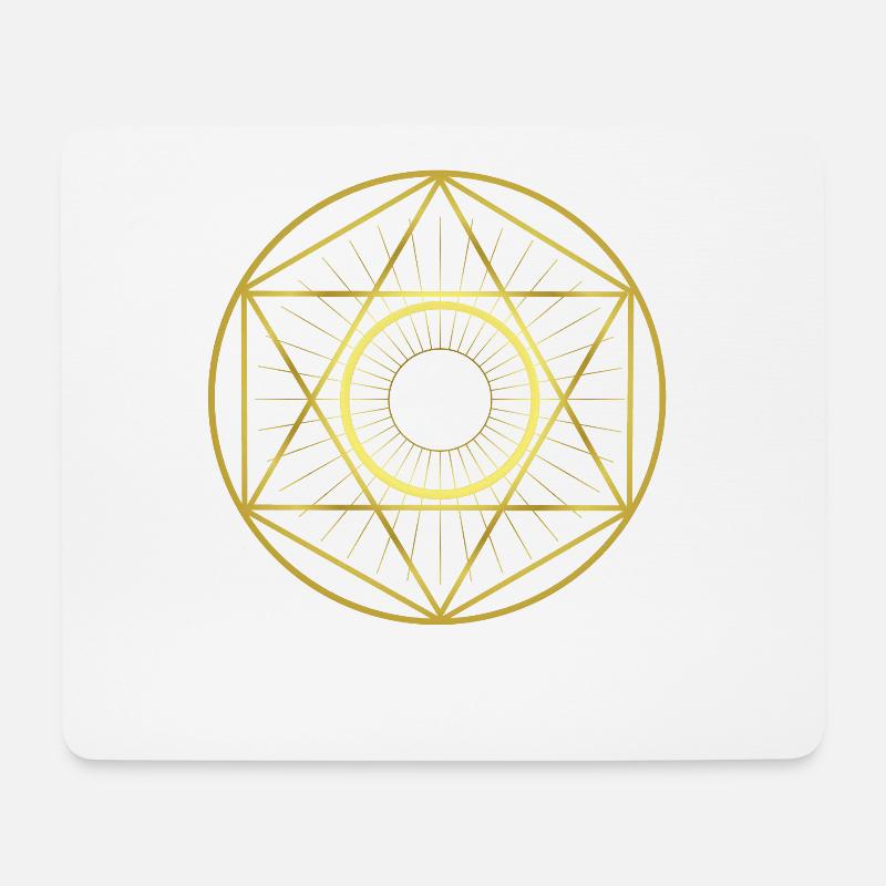 Grafik - Kreis - Stern - Geometrie - Mousepad (Querformat) - Weiß