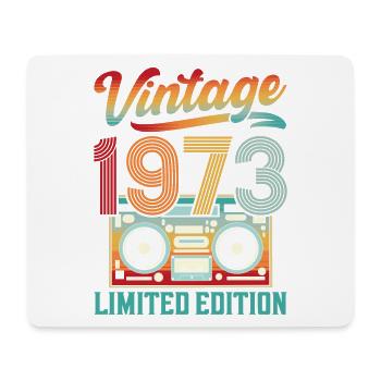 Vintage 70s Design with Retro Sound System - Mouse Pad (horizontal) - white - Front