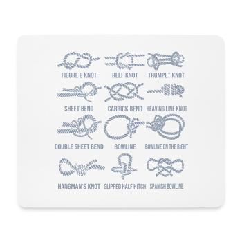 Sailing, sailboat, sailing knots, knotting - Mouse Pad (horizontal) - white - Front