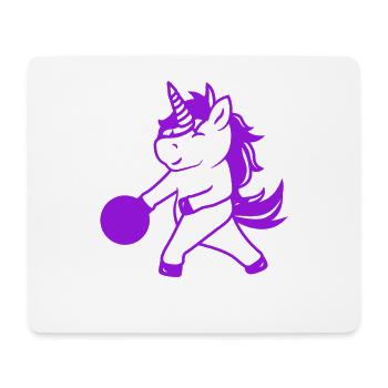 Bowling Unicorn Player - Mouse Pad (horizontal) - white - Front