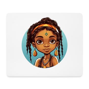 Afro Schwarz Kind Junge Mädchen Ethno Geschenkidee - Mousepad (Querformat) - Weiß - Vorne