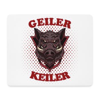 Geiler Keiler - Wildschwein Jäger Jagd Party - Mousepad (Querformat) - Weiß - Vorne