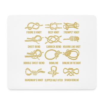 Sailing, sailboat, sailing knots, knotting - Mouse Pad (horizontal) - white - Front