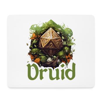 Druide avec D20 – Conception de RPG fantastique - Tapis de souris (format paysage) - blanc - Devant