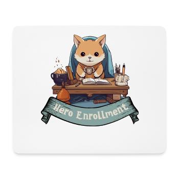 Héros, inscrivez-vous ici – RPG Design - Tapis de souris (format paysage) - blanc - Devant