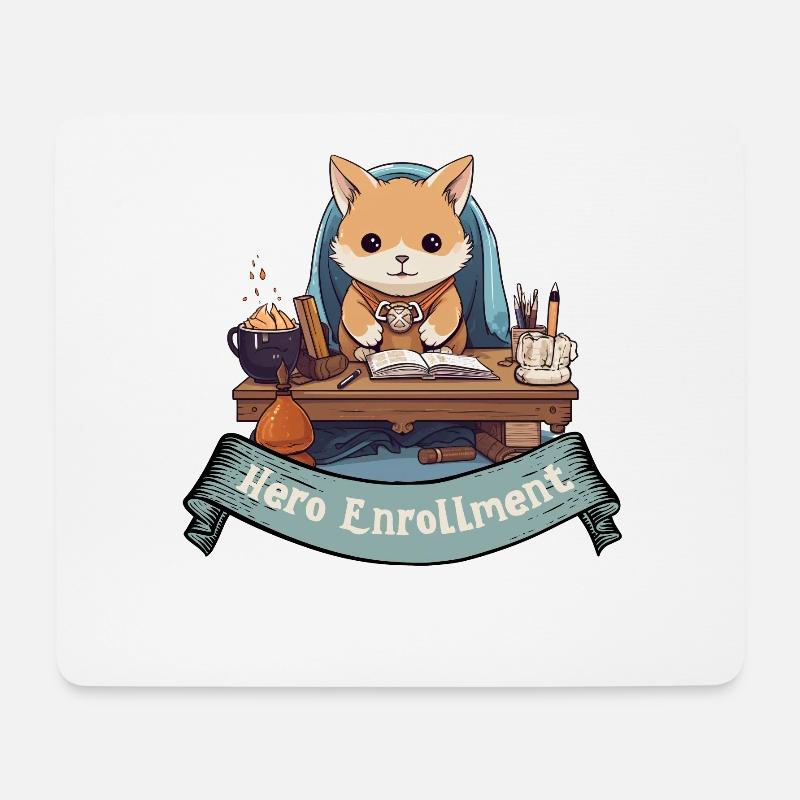 Helden bitte hier einschreiben – RPG Design - Mousepad (Querformat) - Weiß