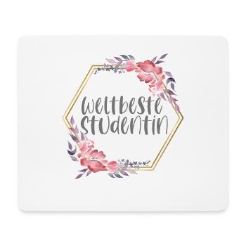 Studentin Studium Mädchen Lernen Geschenk - Mousepad (Querformat) - Weiß - Vorne