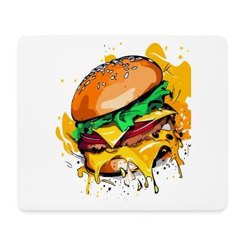 Extra Cheese Burger Cheeseburge - Mouse Pad (horizontal) - white - Front