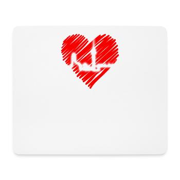 Duisburg Skyline Heartbeat Pulse Heart Ruhrpott Fan - Tapis de souris (format paysage) - blanc - Devant