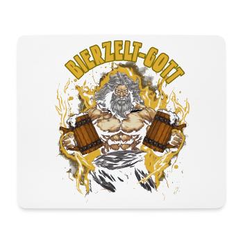 Bierzelt Gott Biertrinker Geschenk - Mousepad (Querformat) - Weiß - Vorne