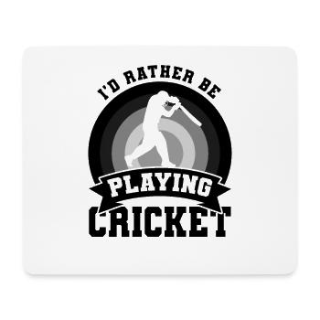 Blague de joueur de cricket - Tapis de souris (format paysage) - blanc - Devant