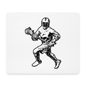 Lacrosse Player Sketch - Mouse Pad (horizontal) - white - Front