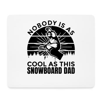 Snowboard Papa - Mousepad (Querformat) - Weiß - Vorne
