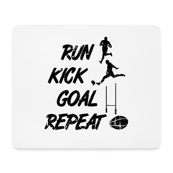 Run Kick Goal Replay - Mouse Pad (horizontal) - white - Front