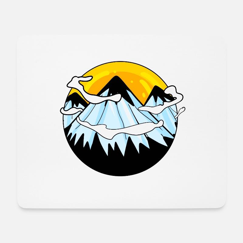 Berg Berge Berggipfel Gipfel - Mousepad (Querformat) - Weiß