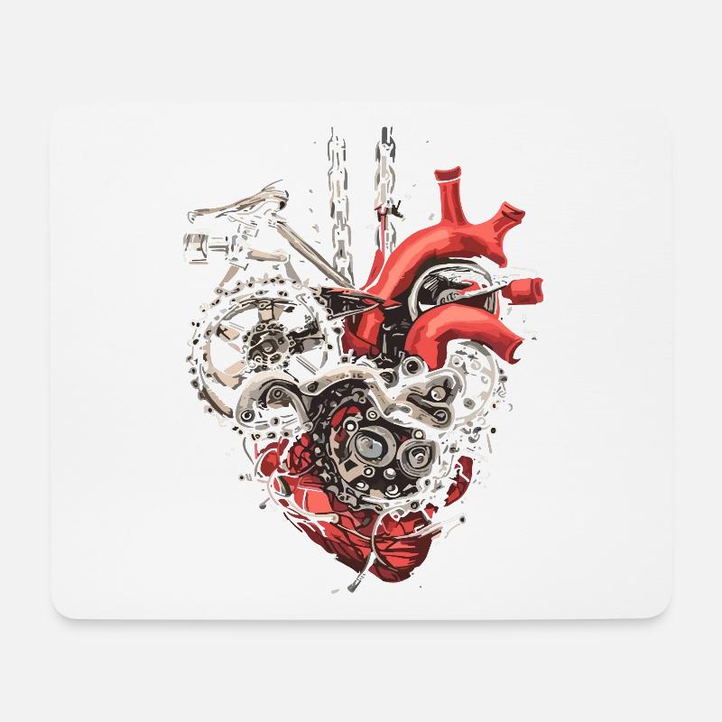Bicycle Mechanic Heart - Bicycle Lovers - Mouse Pad (horizontal) - white