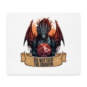 Do Not Feed The Dragon Fantasy RPG Shirt - Mousepad (Querformat) - Weiß - Vorne
