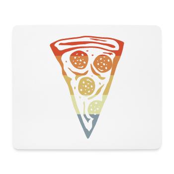 Retro slice of pizza - Mouse Pad (horizontal) - white - Front