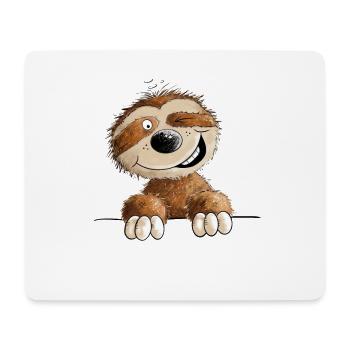 Kleines Faultier Für Faulenzer - Mousepad (Querformat) - Weiß - Vorne