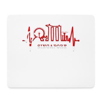 Singapore Skyline Heartbeat Asia I Love Singapore - Mouse Pad (horizontal) - white - Front