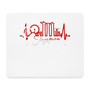 Singapore Skyline Heartbeat Asia I Love Singapore - Mouse Pad (horizontal) - white - Front