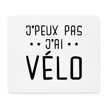Je Peux Pas J Ai Vélo - Tapis de souris (format paysage) - blanc - Devant
