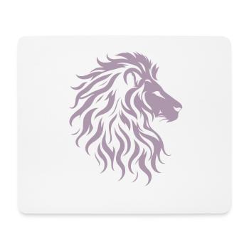 Silhouette majestueuse de tête de lion - Tapis de souris (format paysage) - blanc - Devant